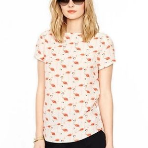Kate Spade silk 🦩flamingo top